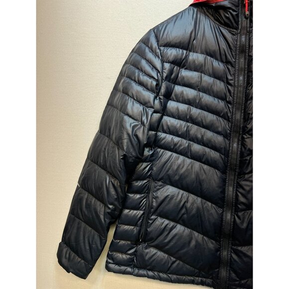 Cabelas XPG Womens Puffer Down Jacket Size XL Black Hooded Quilted Outdoors - Picture 6 of 12